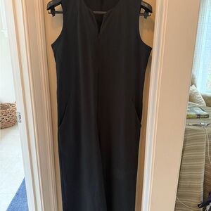 Eileen Fisher Sleeveless Black Cropped Jumpsuit